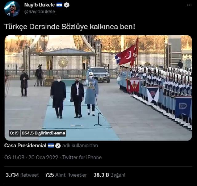 Cumhurbaşkanı Erdoğan'la görüşen El Salvador Devlet Başkanı sosyal medyadan espriyi patlattı