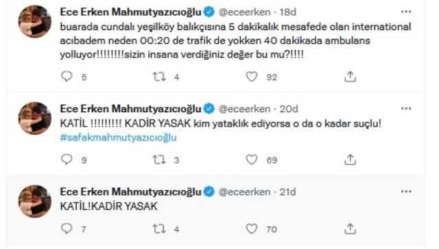 Eşi öldürülen Ece Erken, sosyal medyadan isyan etti: Katil Kadir Yasak, kim yataklık ediyorsa o da suçlu