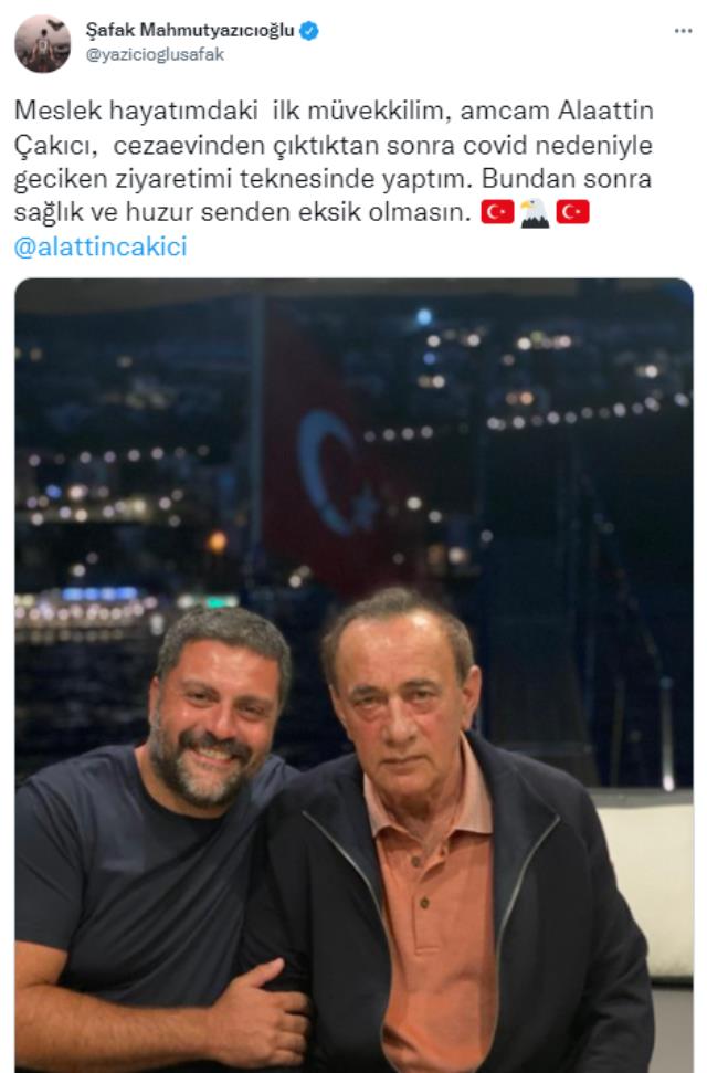 İstanbul'da öldürülen Şafak Mahmutyazıcıoğlu'nun Alaattin Çakıcı ile samimiyeti paylaşımlarına da yansıdı