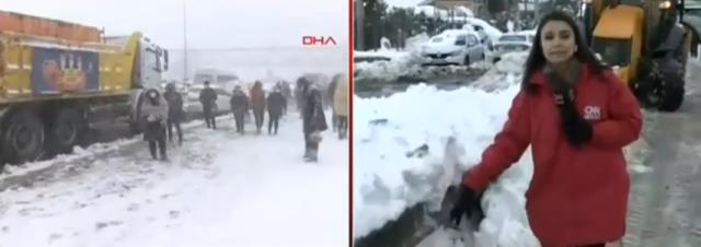 İstanbul Hadımköy'deki kar esareti sürüyor! Araçlarını bırakıp yürüyerek devam edenler, 40 saat bekleyenler var