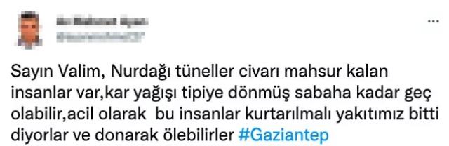 Kara teslim olan Gaziantep'te vatandaşlar yetersiz müdahaleden şikayetçi! Sosyal medyadan tepki yağdı