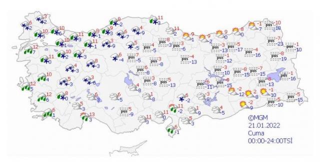 Meteoroloji 7 günlük hava raporunu yayımladı! İstanbul dahil birçok ilde kar yağışı günlerce sürecek