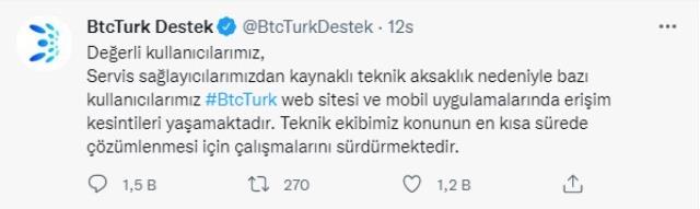 Son dakika: BTC Turk'teki erişim sıkıntısı sona erdi! Parası olanlar derin bir nefes aldı
